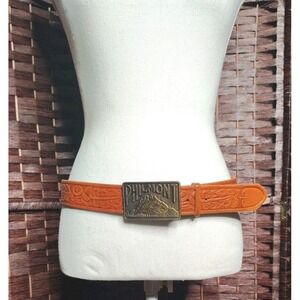 Philmont Belt Buckle Bronze Mens 36 Cimarron NM Boy Scout Ranch Hand Tooled BSA